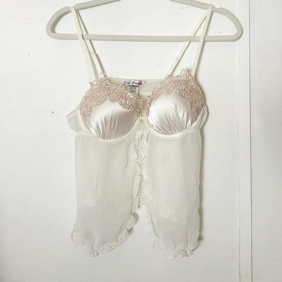 Y2K Cami Lingerie Sleeveless Top - Picture 1 of 4